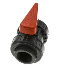 Vanne à boisseau sphérique PVC 2 voies Raccord Double Union Rp 1 1/2'' EPDM