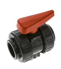Vanne à boisseau sphérique PVC 2 voies Raccord Double Union Rp 1 1/2'' EPDM
