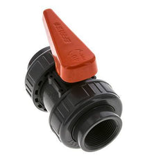 Vanne à boisseau sphérique PVC 2 voies Raccord double union Rp 1 1/4'' FKM