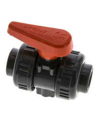 PVC 2-way Ball Valve True Union Rp 3/8'' FKM