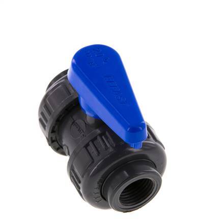 Vanne à boisseau sphérique PVC 2 voies Raccord Double Union Rp 1/2'' EPDM