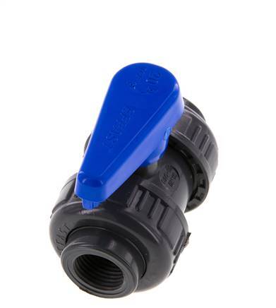 Vanne à boisseau sphérique PVC 2 voies Raccord Double Union Rp 1/2'' EPDM