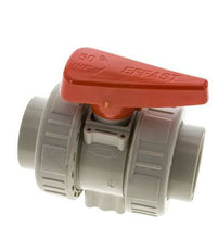 Vanne à boisseau sphérique PP-H 2 voies Raccord Double Union 50 mm EPDM