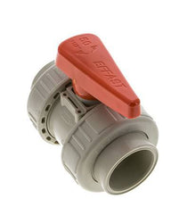 Vanne à boisseau sphérique PP-H 2 voies Raccord Double Union 50 mm EPDM
