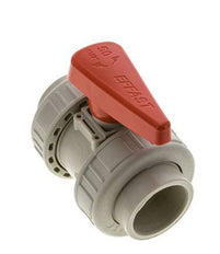 Vanne à Bille PP-H 2 Voies Raccord Double Union 50 mm FKM
