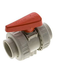 Vanne à Bille PP-H 2 Voies Raccord Double Union 50 mm FKM