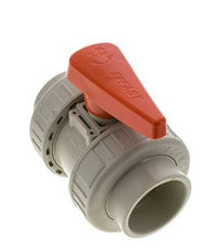 Vanne à Bille PP-H 2 Voies Raccord Double Union 63 mm EPDM