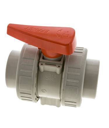 Vanne à Bille PP-H 2 Voies Raccord Double Union 63 mm EPDM