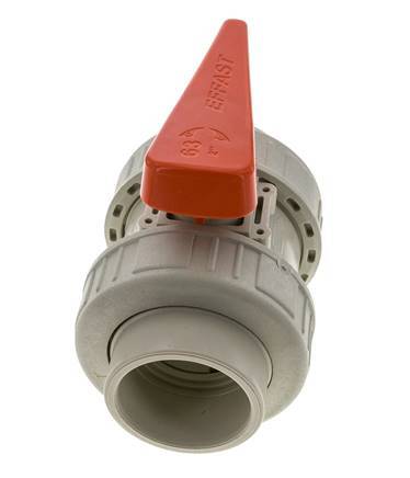 Vanne à Bille PP-H 2 Voies Raccord Double Union 63 mm EPDM