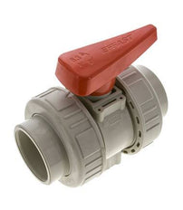 Vanne à boisseau sphérique PP-H 2 voies Raccord Double Union 63 mm FKM