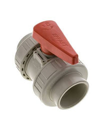 Vanne à boisseau sphérique PP-H 2 voies Raccord Double Union 63 mm FKM