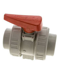 Vanne à boisseau sphérique PP-H 2 voies Raccord Double Union 63 mm FKM