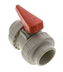 Vanne à boisseau sphérique PP-H 2 voies Raccord Double Union 63 mm FKM