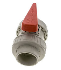 Vanne à boisseau sphérique PP-H 2 voies Raccord Double Union 63 mm FKM