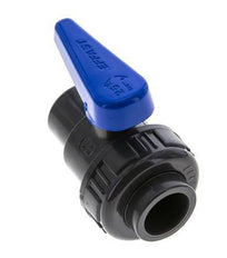 PVC 2-way Ball Valve Single Union 25 mm Socket EPDM