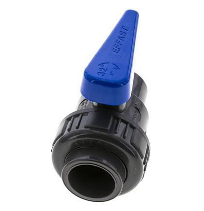 Vanne à boisseau sphérique PVC 2 voies Union Simple 32 mm Douille EPDM