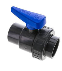 Vanne à boisseau sphérique PVC 2 voies Union Simple 63 mm Douille EPDM