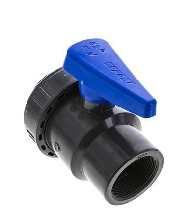 PVC 2-way Ball Valve Single Union Rp 2'' EPDM