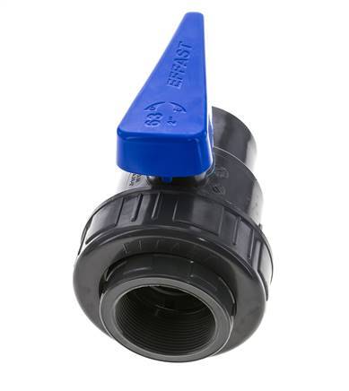 PVC 2-way Ball Valve Single Union Rp 2'' EPDM