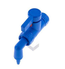 PE 2-way Ball Valve 1/2'' (13 mm) Hose Barbs