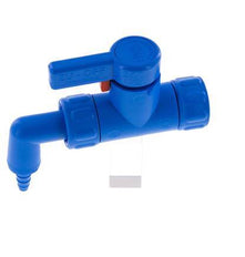 PE 2-way Ball Valve 1/2'' (13 mm) Hose Barbs