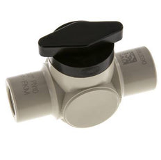 PP 2-way Ball Valve G 1/2'' FKM Vacuum