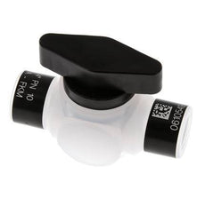 Vanne à bille à 2 voies en PFA G 1/4'' FKM pour le vide