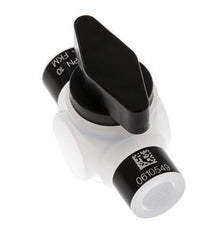 Vanne à bille à 2 voies en PFA G 1/4'' FKM pour le vide