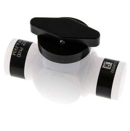 PFA 2-way Ball Valve G 1/2'' FKM Vacuum