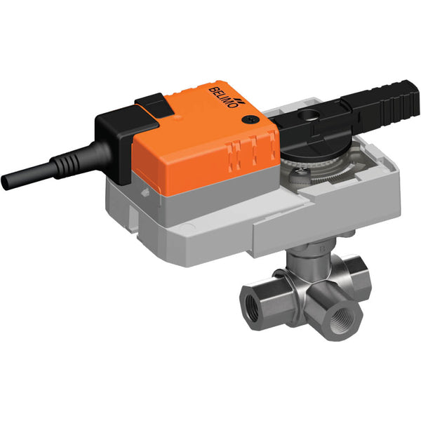 Belimo Vanne À Bille 3 Voies Rp1/2 Kvs5.5 24VAC/DC 90s MP-Bus 0-10/2-10V 20Nm IP54 R3015-BL1/SR24A-MP