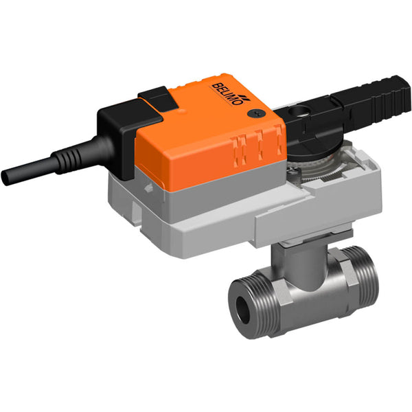 Robinet à boisseau sphérique électrique caractérisé G1'' mâle laiton EPDM 4m3/h 40bar/580psi 24 V AC/DC