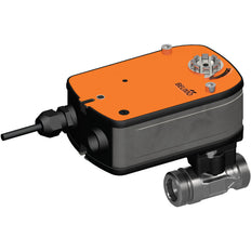Robinet à boisseau sphérique électrique à 3 voies caractérisé G2 1/4'' mâle laiton EPDM 16m3/h 16bar/232psi 24 V AC/DC