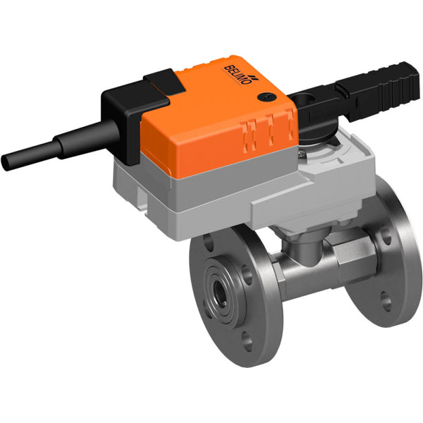 Robinet à boisseau sphérique électrique caractérisé Bride DN 15 Laiton EPDM 1.6m3/h 6bar/87psi 24 V AC/DC