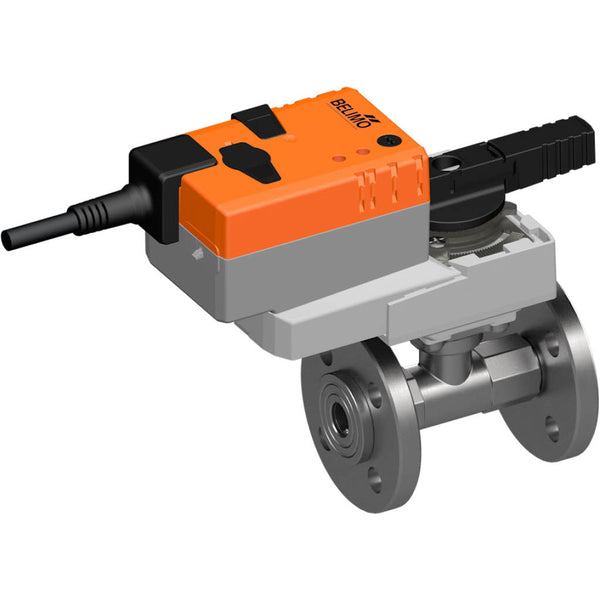 Robinet à boisseau sphérique électrique caractérisé Bride DN 25 Laiton EPDM 10m3/h 6bar/87psi 24 V AC/DC