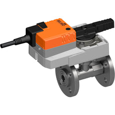 Robinet à boisseau sphérique électrique caractérisé Bride DN 20 Laiton EPDM 6.3m3/h 6bar/87psi 24 V AC/DC