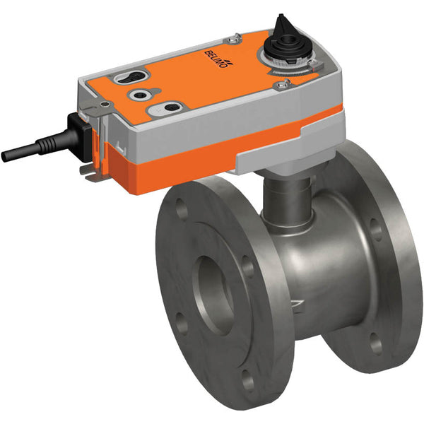 Robinet à boisseau sphérique électrique caractérisé Bride DN 65 Fonte EPDM 63m3/h 16bar/232psi 24 V AC/DC