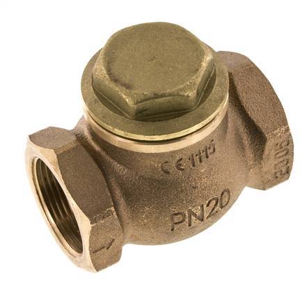 G 1-1/4'' Red Brass Lift Check Valve 20 bar (290 psi) Heavy Duty