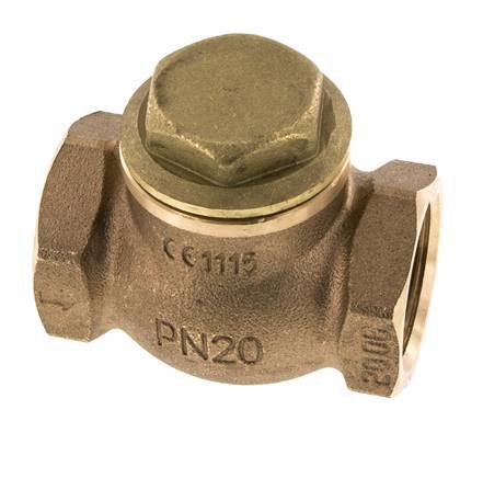 G 1-1/4'' Red Brass Lift Check Valve 20 bar (290 psi) Heavy Duty