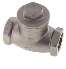 G 1'' Stainless Steel Swing Check Valve 16 bar (232 psi) Metal Seal