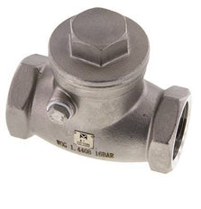 G 1'' Stainless Steel Swing Check Valve 16 bar (232 psi) Metal Seal