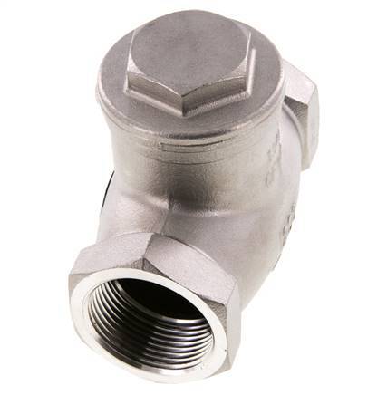 G 1-1/4'' Stainless Steel Swing Check Valve 16 bar (232 psi) Metal Seal