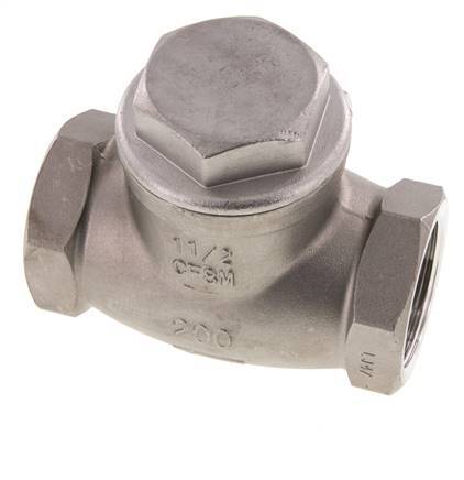 G 2-1/2'' Acier Inoxydable Clapet À Battant 16 Bar (232 Psi) Joint Métallique