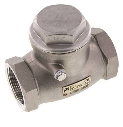 G 2-1/2'' Acier Inoxydable Clapet À Battant 16 Bar (232 Psi) Joint Métallique