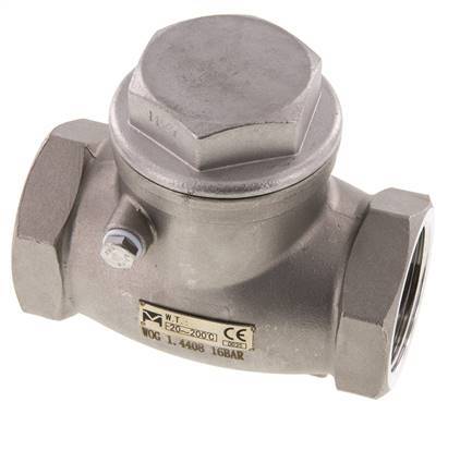 G 2-1/2'' Acier Inoxydable Clapet À Battant 16 Bar (232 Psi) Joint Métallique