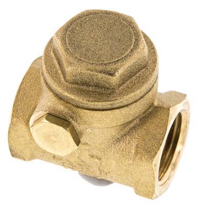 G 1/2'' Brass Swing Check Valve 12 bar (174 psi) Metal Seal