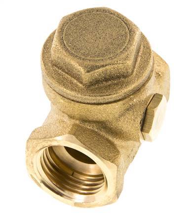 G 1/2'' Brass Swing Check Valve 12 bar (174 psi) Metal Seal