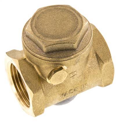 G 1'' Brass Swing Check Valve 12 bar (174 psi) NBR Soft Seal