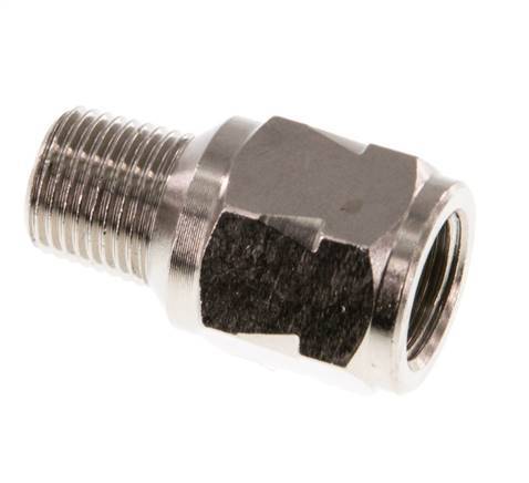 R/Rp 1/8'' M/F Mini Check Valve Nickel-Plated Brass 10 bar (145 psi) NBR With Spring
