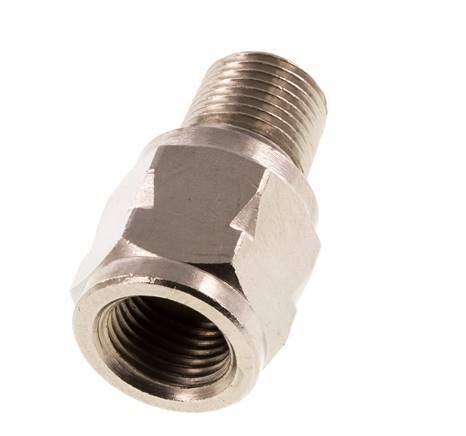 R/Rp 1/8'' M/F Mini Check Valve Nickel-Plated Brass 10 bar (145 psi) NBR No Spring
