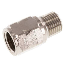R/Rp 1/4'' M/F Mini Check Valve Nickel-Plated Brass 10 bar (145 psi) NBR No Spring